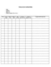 data collection for time on task worksheets teaching