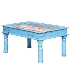 Bowery hill coffee table in dark cherry by bowery hill (2) sale. Rennert Distressed Blue Reclaimed Wood Tile Fitted Coffee Table