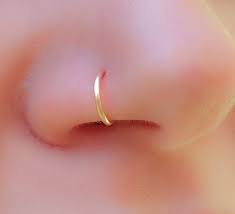 Getting a nose pierced is quite a painful job. Amazon Com Tiny Gold Nose Ring Hoop 18 G Nose Piercings Hoop 14k Gold Filled Nose Piercings Hoop Handmade