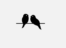 Two Birds On A Wire Painting Cute Icons Of Two Birds On A Wire Cute Icons Cute Birds Bird Logos
