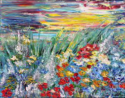 One of the most interesting challenges in this genre is the flower field. Flower Field Painting By Teresa Wegrzyn