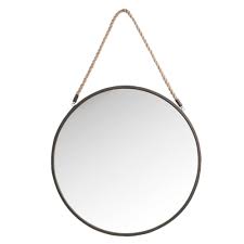 Round Mirror On Rope Blake Rusty Metal Mirror D 60cm Maisons Du Monde Metal Mirror Mirror Round Mirror Bathroom