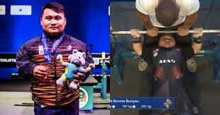 Bonnie bunyau gustin, tokyo paralympics, powerlifting, men's 72 kg category, new world record, 228kg found a mistake in this article? This Sarawak Powerlifter Just Broke A World Record Booked A Spot In The 2020 Paralympics