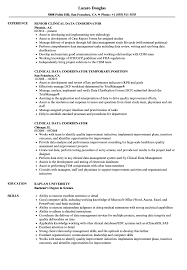 clinical data coordinator resume