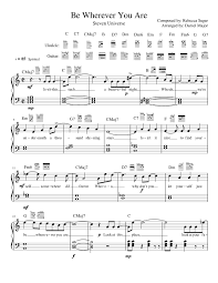 Be Wherever You Are Steven Universe Sheet Music For Piano Solo Musescore Com