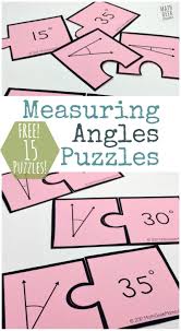 Measuring Angles Activity Simple And Fun Puzzle Set Free Angle Activities Angles Math Activity Measuring Angles Activities