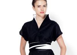 Black And White Kimono Dress Japanese Kimono Dress Summer Dress Black Dress With White Obi Belt Cotton Dress For Woman With Bu Japanese Kimono Dress Black Knee Length Dress Kimono Dress