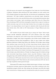 Pengumuman barisan kabinet bahawa sistem percukaian di negara kita akan dikaji semula, selepas pemansuhan sistem gst ditukarkankan (kembali) kepada sst berlaku pada hujung tahun 2018. Doc Kesimpulan Nazifa Baharuddin Academia Edu