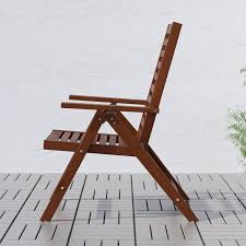 Applaro Reclining Chair Outdoor Brown Foldable Brown Stained Brown Ikea Wooden Outdoor Furniture Chair Recliner Chair