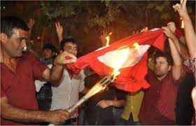 Burning turkey flag in minecraft. Iraqi Kurdish Protesters Burn Turkish Flag In Sulaimaniyah