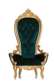 Queen Shelby Throne Chair Green Gold Throne Chair Green Chair Chair