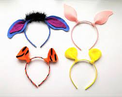 Piglet Eeyore Tigger Kangaroo Rabbit And Pooh Ears Comes On Clips Our Headband Choose One Or Custom 2 Winnie The Pooh Halloween Eeyore Party Headband