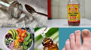 Two to three tablespoons of white vinegar or apple cider vinegar is good to use to combat nail and skin fungus. Apple Cider Vinegar And Baking Soda For Toenail Fungus Helth