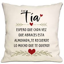 Bommex Tia Regalo de Sobrina Sobrino Espero Que Cada Vez Que abraces Este  cojin te recuerde Cuanto te Quiero Funda de Cojin Tia Regalo de Cumpleaños  Dia de la Madre (tía) :