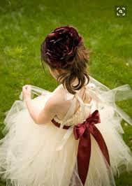 Simple Touch Of Your Color On Flower Girls Dress And Hair Fall Flower Girl Dresses Flower Girl Dresses Champagne Fall Wedding Colors
