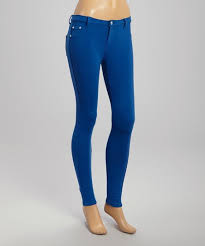 1826 Jeans Blue French Terry Moleton Leggings Zulily