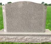 Gray Granite Polished Monument (28x21x6) Headstone with Base MN-241