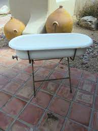 Deluxe baby tubs for bath time support. Authentic Vintage Antique Baby Bathtub Tub With Stand From Hungary Planter Garden Decor Wine Bucket Rus Modern Bathroom Decor Baby Bath Tub Beautiful Bathrooms
