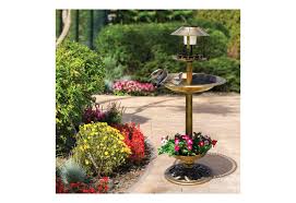 Bird Bath With Solar Light And Planter Pin On Gardening