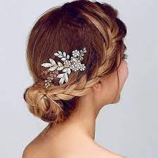 Crystal Rhinestone Gold Leaf Wedding Hair Combs Wedding Bride Hair Accessories Ebay Bride Hair Pins Bride Hair Flowers Handmade Bridal Hair Comb