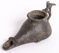 Bronze signed cornelius astral lamp with engraved shade. Ancient Islamic Bronze Oil Lamp C 8th Century Ad Antiquities