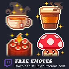 Free Twitch Sub Discord Emotes Video Pixel Art Cute Doodles Overlays Cute