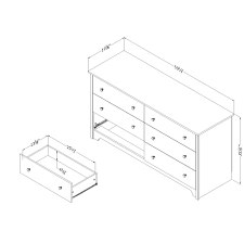 Maybe you would like to learn more about one of these? South Shore Vito 6 Drawer Double Dresser Soft Gray