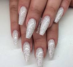 Here at naio nails we have an array of acrylic nail colours for you to browse through. Sparkly Silver Acrylics Prom Nails Nail Designs Glitter Bridal Nail Art