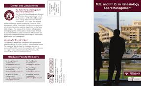 For example, graduates can work as athletic agents or business founded in 1876, texas a&m was the first public university in texas. Sport Management Graduate Program Brochure By College Of Education And Human Development Issuu