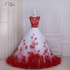 Rot ist ein zeichen von wärme und liebe. Adln Zwei Stucke Brautkleider Mit Blumen Scoop A Linie Weiss Und Rot Brautkleid Customized Robe De Mariee Two Piece Wedding Dress Wedding Dresstwo Wedding Dress Aliexpress