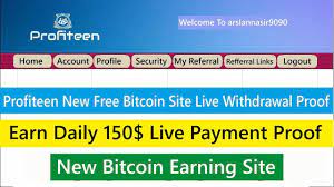 Profiteen New Free Bitcoin Earning Site Earn Daily 150 Live Withdrawa Youneedtoknowaboutbitcoins Bitcoin Buy Bitcoin Free