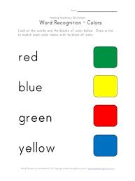 Then, one at a time, i had him find the matching color swatch. Word Recognition Worksheet Colors All Kids Network