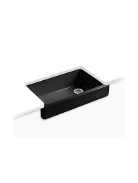 Kohler farmhouse sink are very essential for every type of kitchen and can be used for countless numbers of purposes starting from cleaning utensils to washing foods and much more. Kohler Whitehaven Cast Iron Sink Apron Front Fits 36 Cabinets Black Black Domain Industries Inc