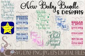 What a great baby bundle, the mobile is so cute. New Baby Svg Bundle 114738 Svgs Design Bundles