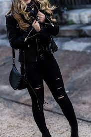 All Black Winter Outfit Upbeat Soles Orlando Florida Fashion Blog Cute Winter Outfits Leather Jacket Outfits Fall Outfits