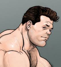 Hank chilling out in the Danger Room I imagine Hank just got done with one  of Professor X's recklessly unsafe Danger Room tests...