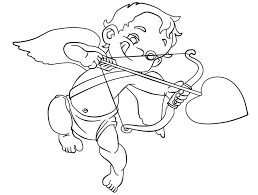 This valentine's day coloring page features a picture of cupid with his wings and bow and arrow. Cupid Coloring Pages 100 Images Free Printable