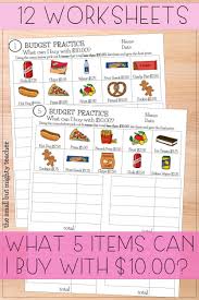 Budget Up To 10 Worksheets For Special Ed In 2020 Money Skills Worksheets Budgeting