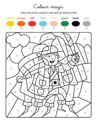 Dibujo Magico Para Colorear En Ingles De Un Pirata Dibujos De Piratas Imagenes De Piratas Piratas