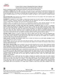 Consumer Notice For Buyers of Residential Real Estate in Maryland