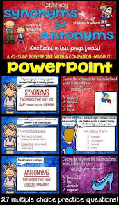 Synonym And Antonym Powerpoint Advanced Synonyms And Antonyms Antonym Advanced Vocabulary