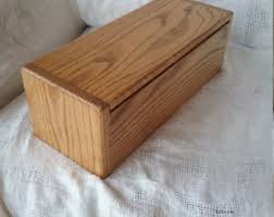 Wood Recipe Box Etsy