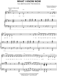 How beetlejuice was adapted for broadway beetlejuice the. What I Know Now From Beetlejuice Musical Sheet Music In E Minor Transposable Download Print Sku Mn0202471