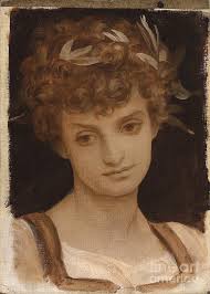 Study Of A Girl's Head by Frederic Leighton