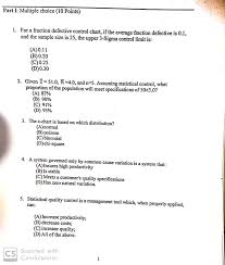 Solved Part I Multiple Choice 10 Points 1 For A Fract