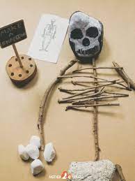 Make a SKELETON with sticks and have fun learning about bones!