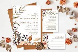Amber 2 Rustic Bohemian Fall Autumn Wedding Invitation Set Etsy In 2021 Fall Wedding Invitations Wedding Invitation Sets Wedding Invitations