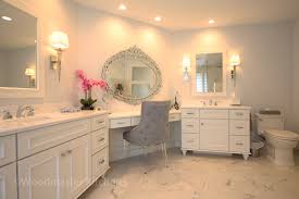 This bathroom vanity with makeup counter doesn't only look so awesome with its elegantly rustic style but also provide a huge storage for your toiletries. Make Space For A Makeup Vanity In Your Bathroom