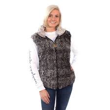 Simply Southern Adult Sherpa Vest Steel Vest Simply