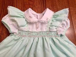 Mint Green Smocked Dress 9 12 Months By Lishyloo On Etsy Vintage Toddler Clothes Vintage Kids Clothes Smocked Dress